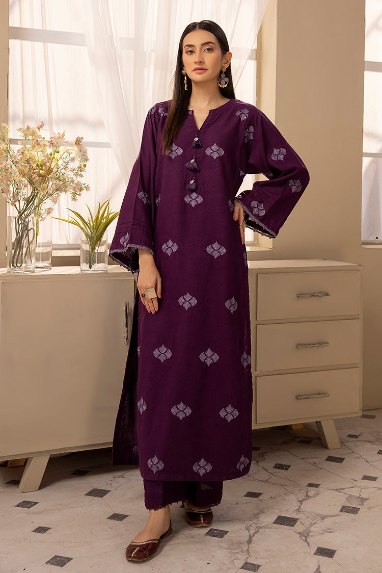 3-PC Stitched Embroidered Khaddar Suit