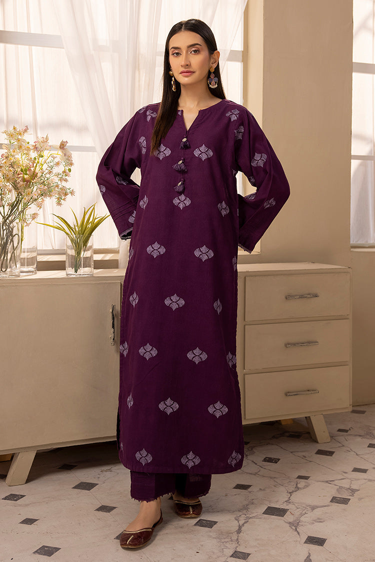 3-PC Stitched Embroidered Khaddar Suit