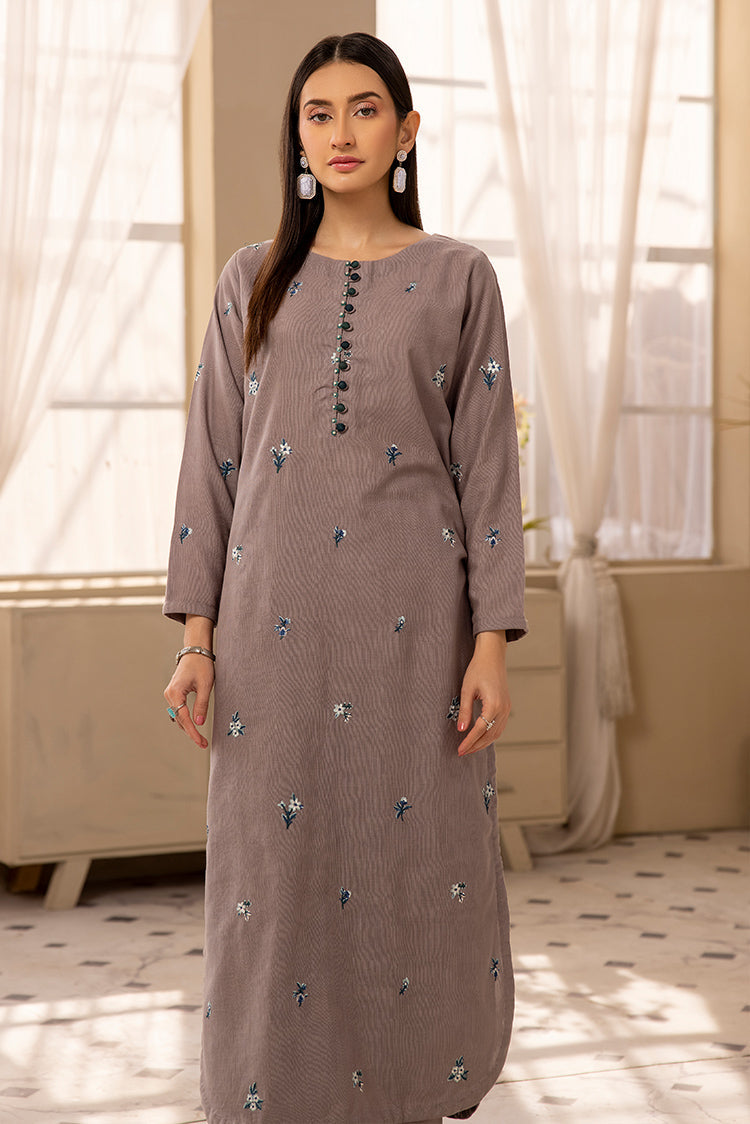 3-PC Stitched Embroidered Khaddar Suit