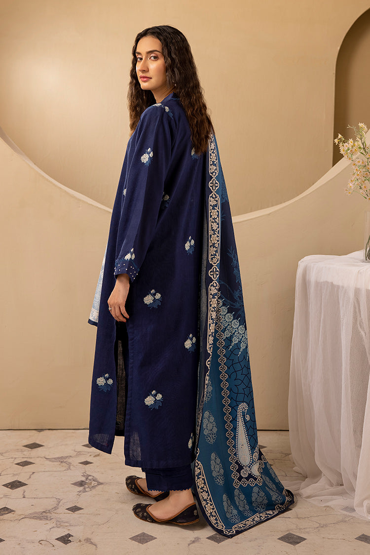 3-PC Stitched Embroidered Khaddar Suit