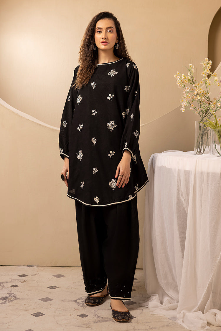 3-PC Stitched Embroidered Khaddar Suit