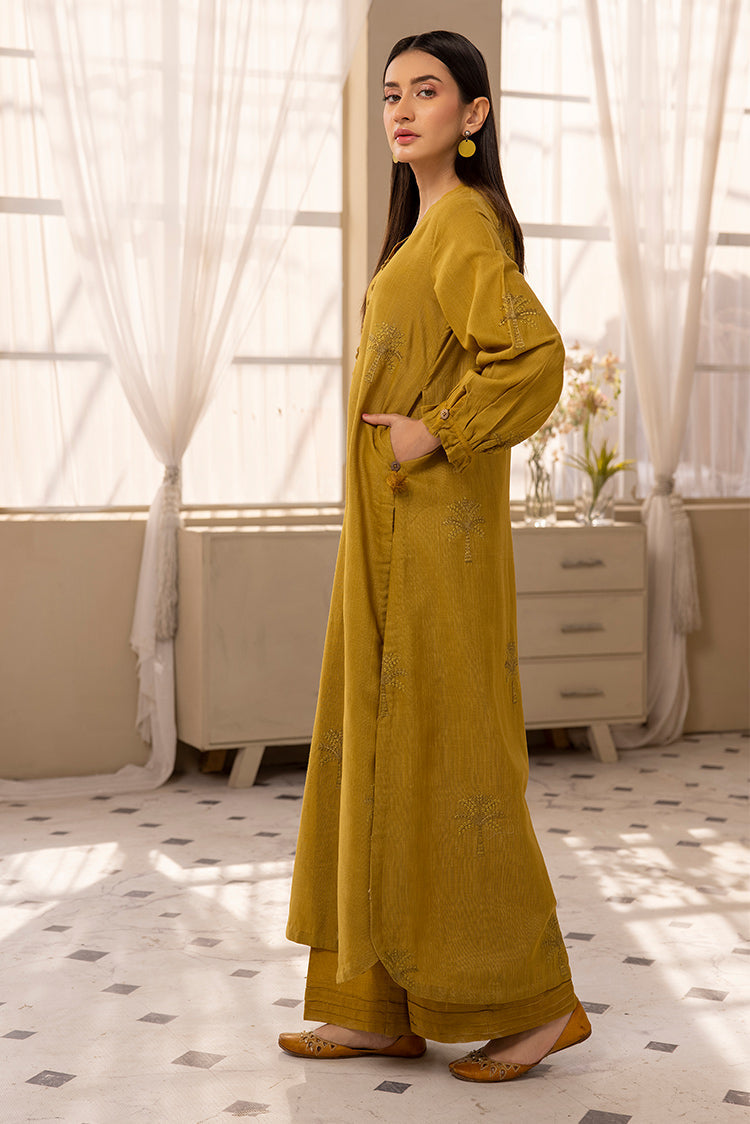 3-PC Stitched Embroidered Khaddar Suit