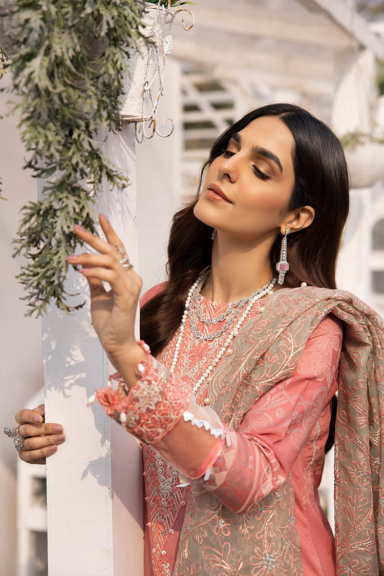 3-PC Unstitched Digital Printed Jacquard Suit | Unstitched