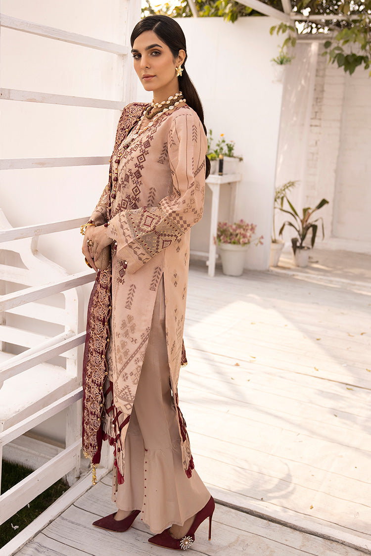 Shop 3-PC Unstitched Digital Printed Jacquard Suit Online Now