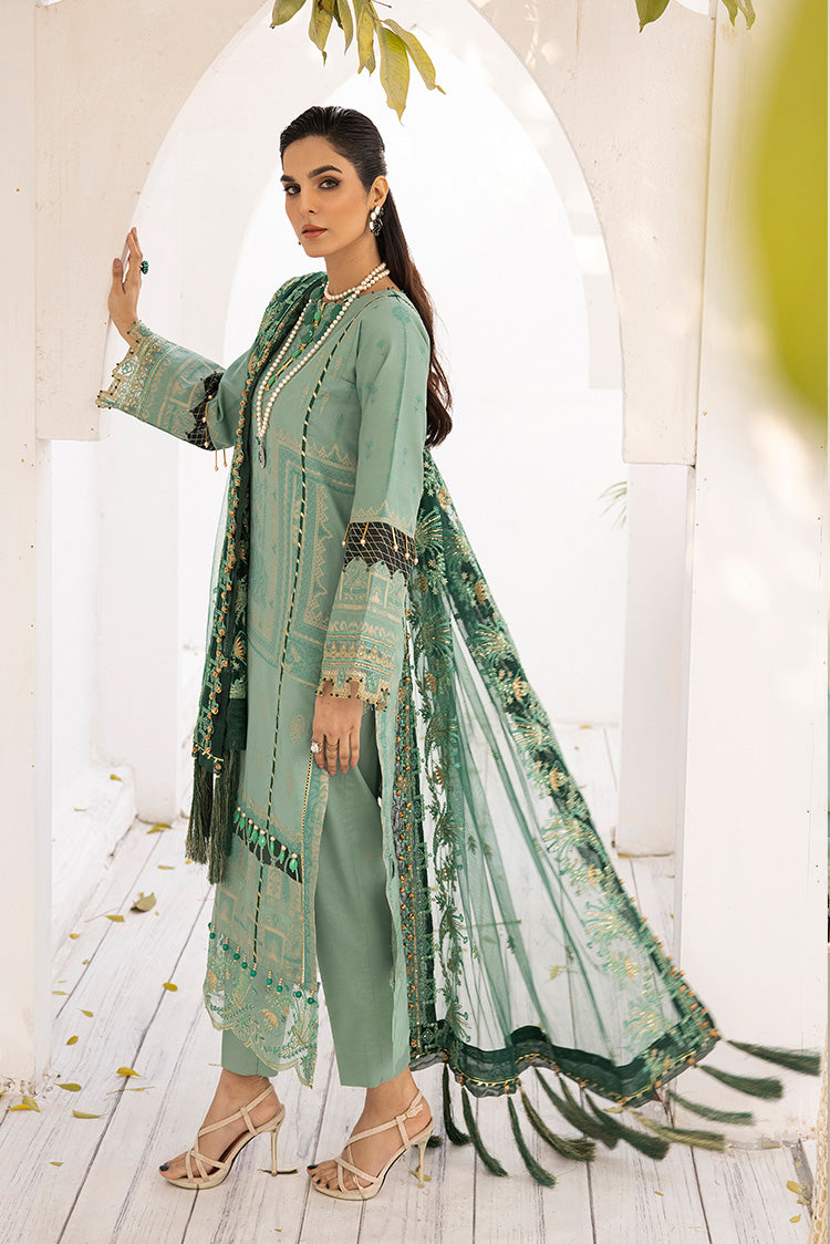 3-PC Unstitched Digital Printed Jacquard Suit