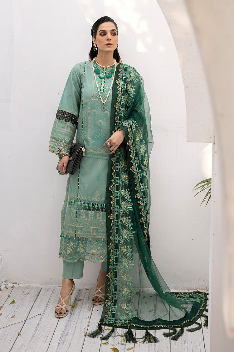 3-PC Unstitched Digital Printed Jacquard Suit