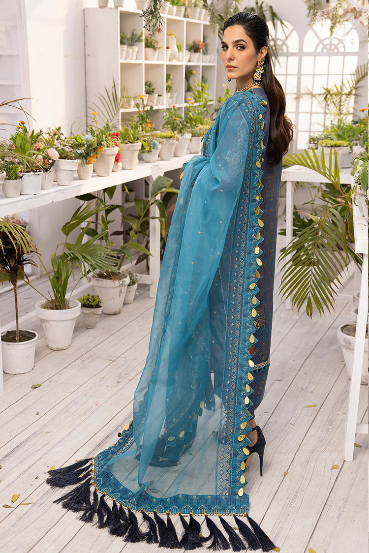 3-PC Unstitched Digital Printed Jacquard Suit