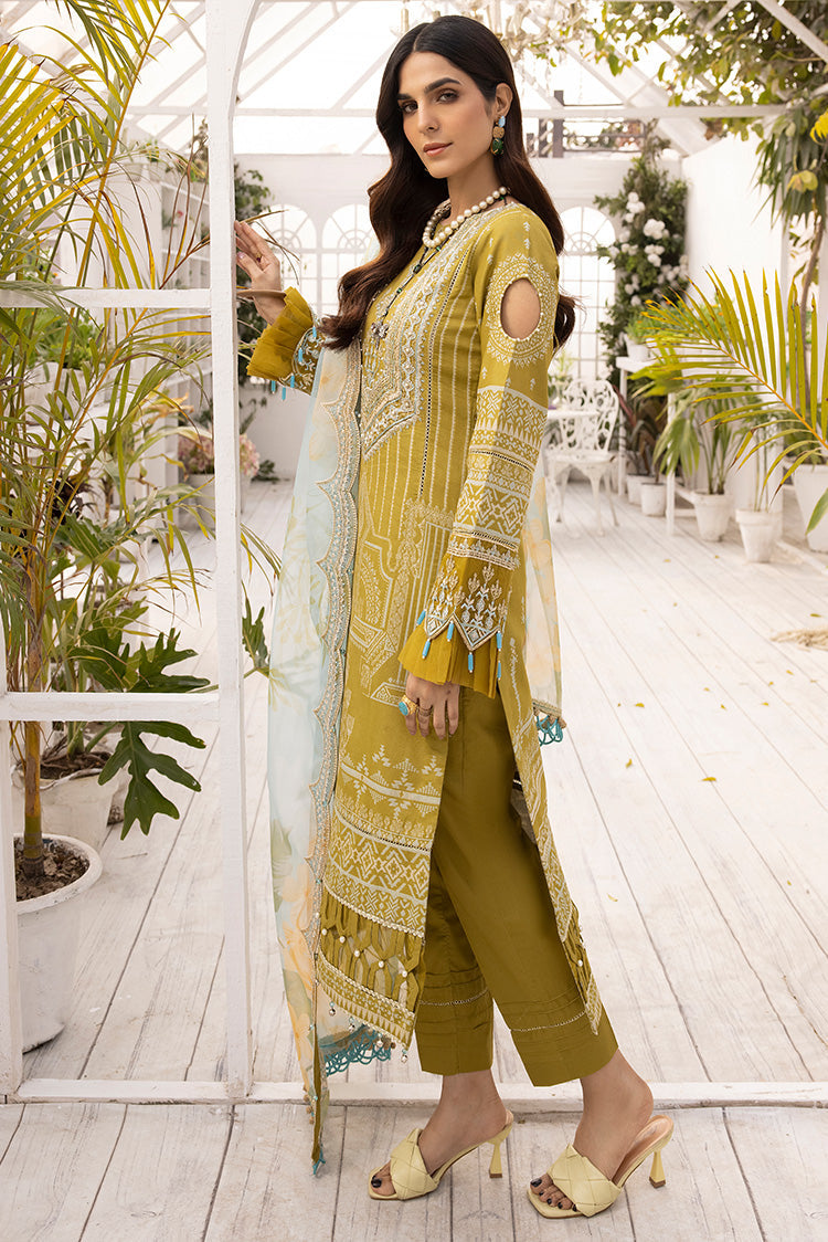 3-PC Unstitched Digital Printed Jacquard Suit