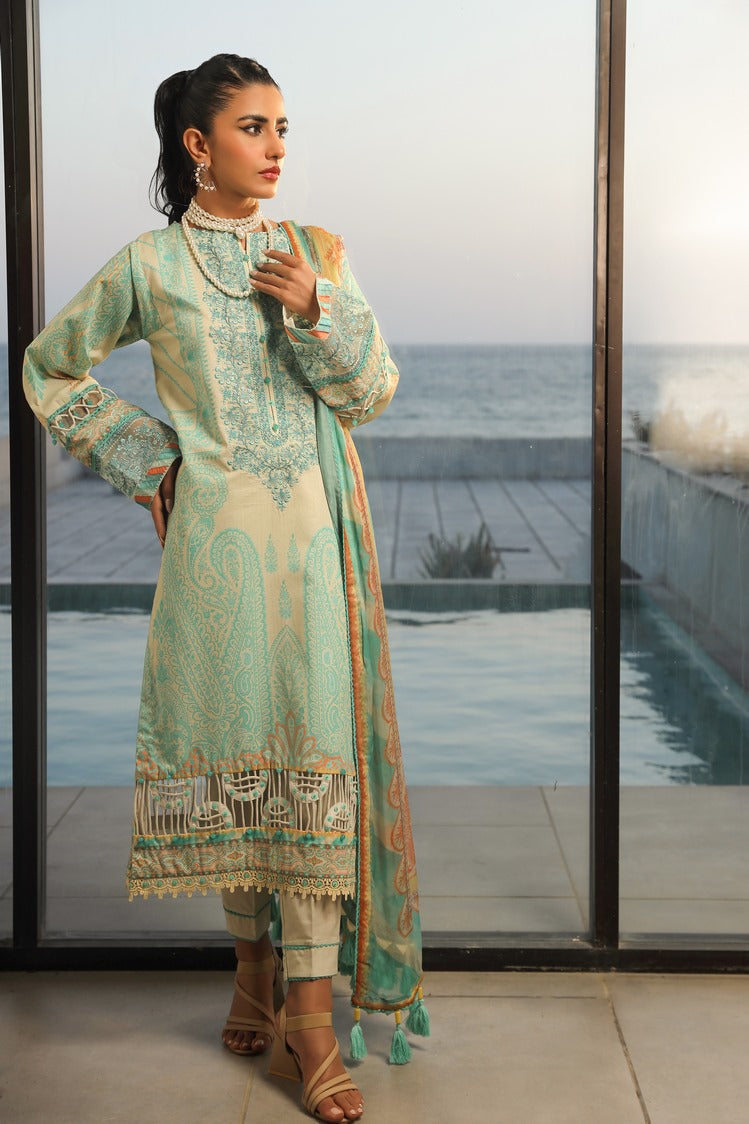 3-PC Unstitched Digital Printed Lawn Suit