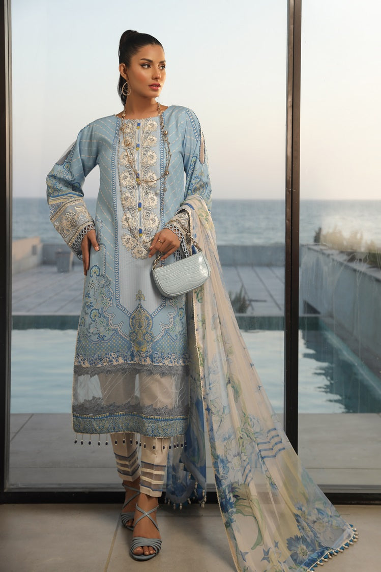 3-PC Unstitched Digital Printed Lawn Suit