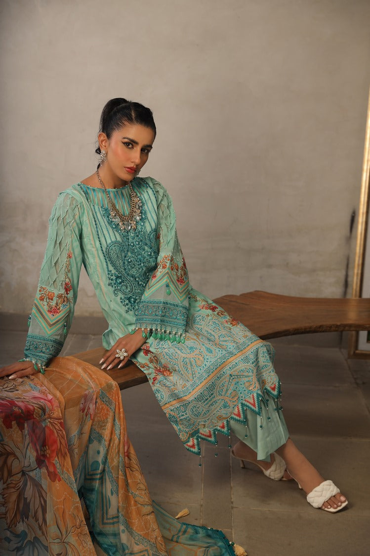 3-PC Unstitched Digital Printed Lawn Suit