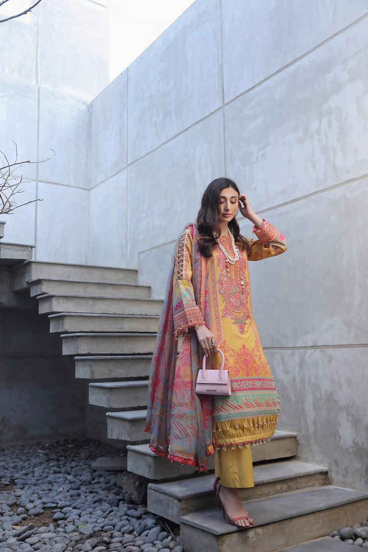 3-PC Unstitched Digital Printed Lawn Suit