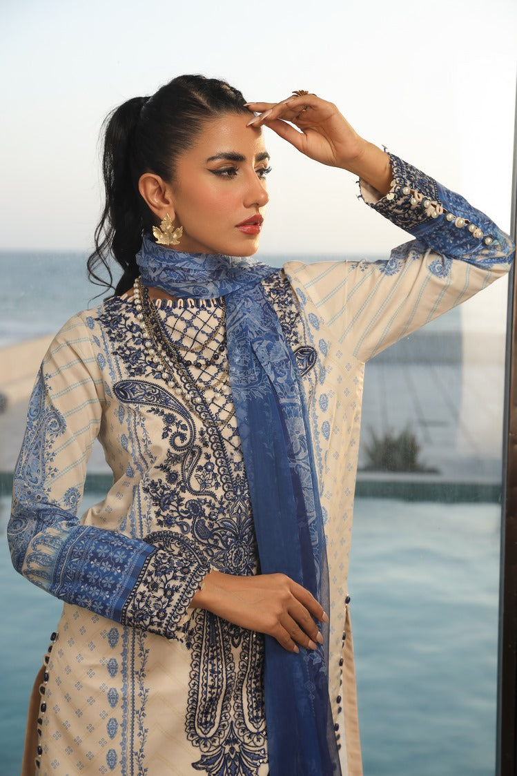 3-PC Unstitched Digital Printed Lawn Suit