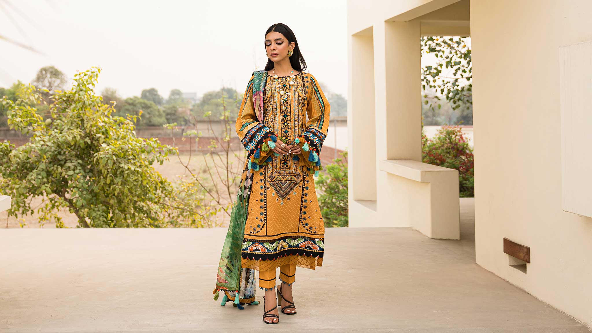 3-PC Unstitched Digital Printed Lawn Suit