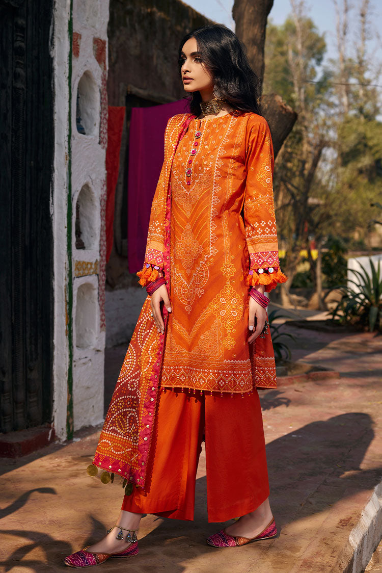 Shop 3-PC Unstitched Digital Printed Lawn Suit Online Now