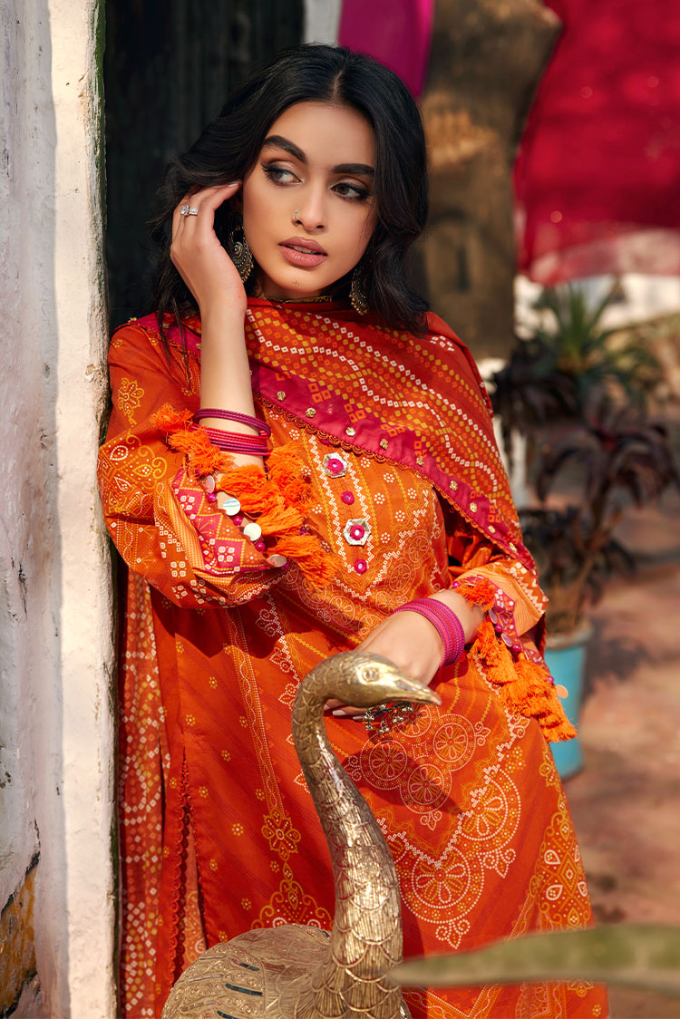 Shop 3-PC Unstitched Digital Printed Lawn Suit Online Now