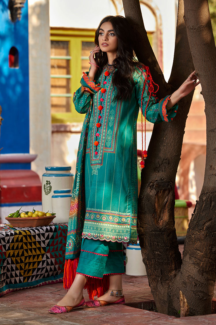 3-PC Unstitched Digital Printed Lawn Suit