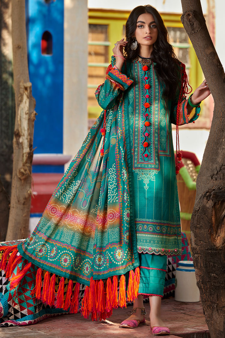 3-PC Unstitched Digital Printed Lawn Suit