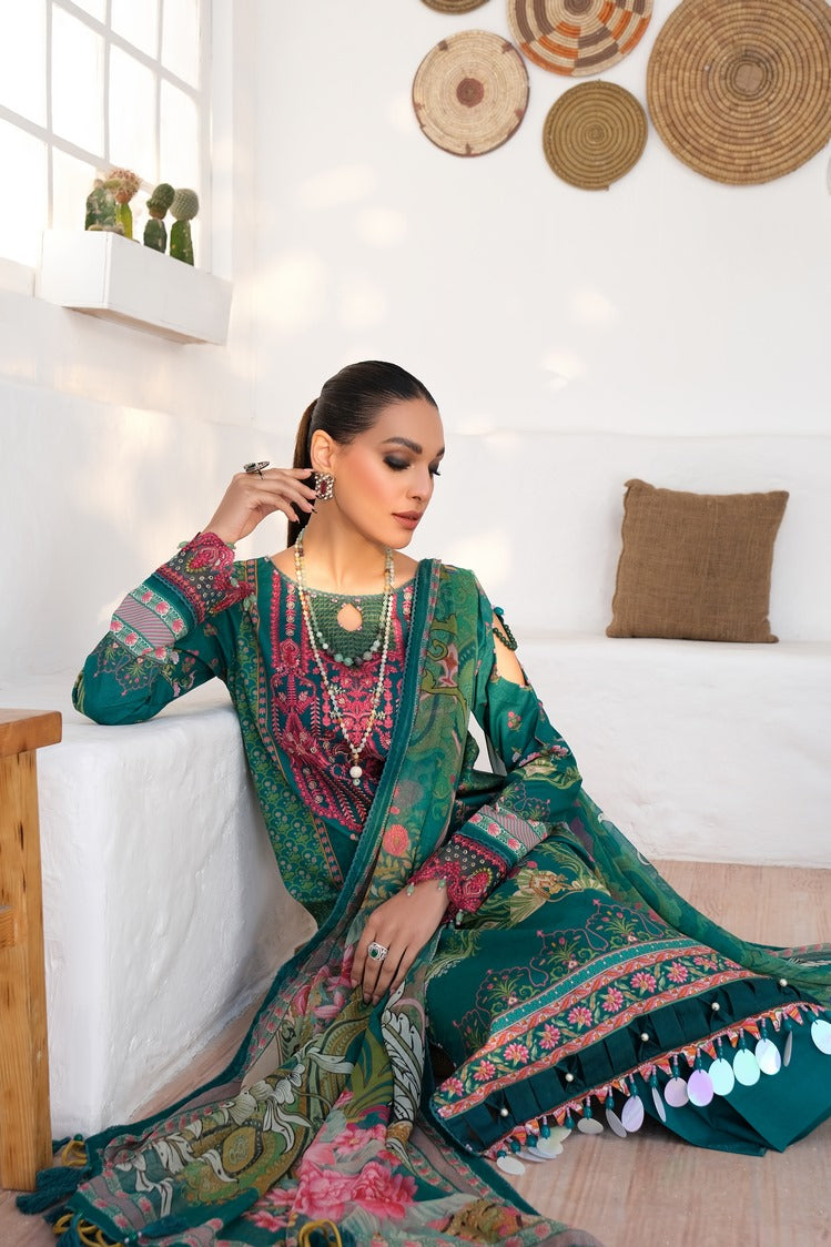 3-PC Unstitched Digital Printed Lawn Suit