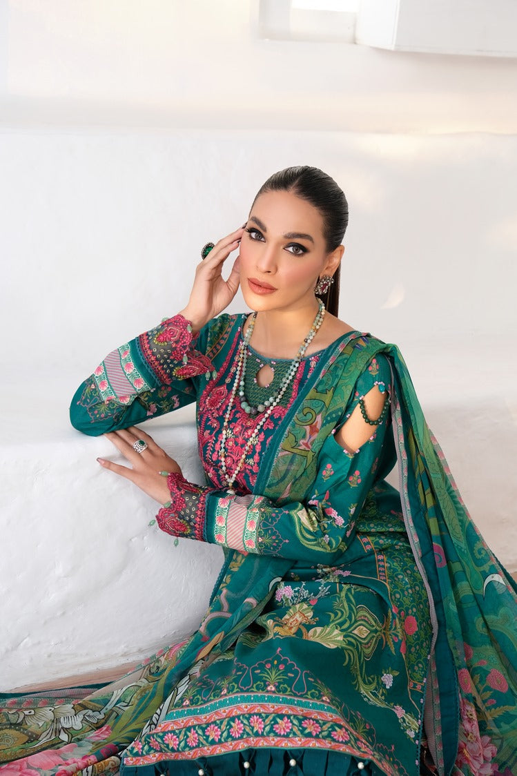 3-PC Unstitched Digital Printed Lawn Suit