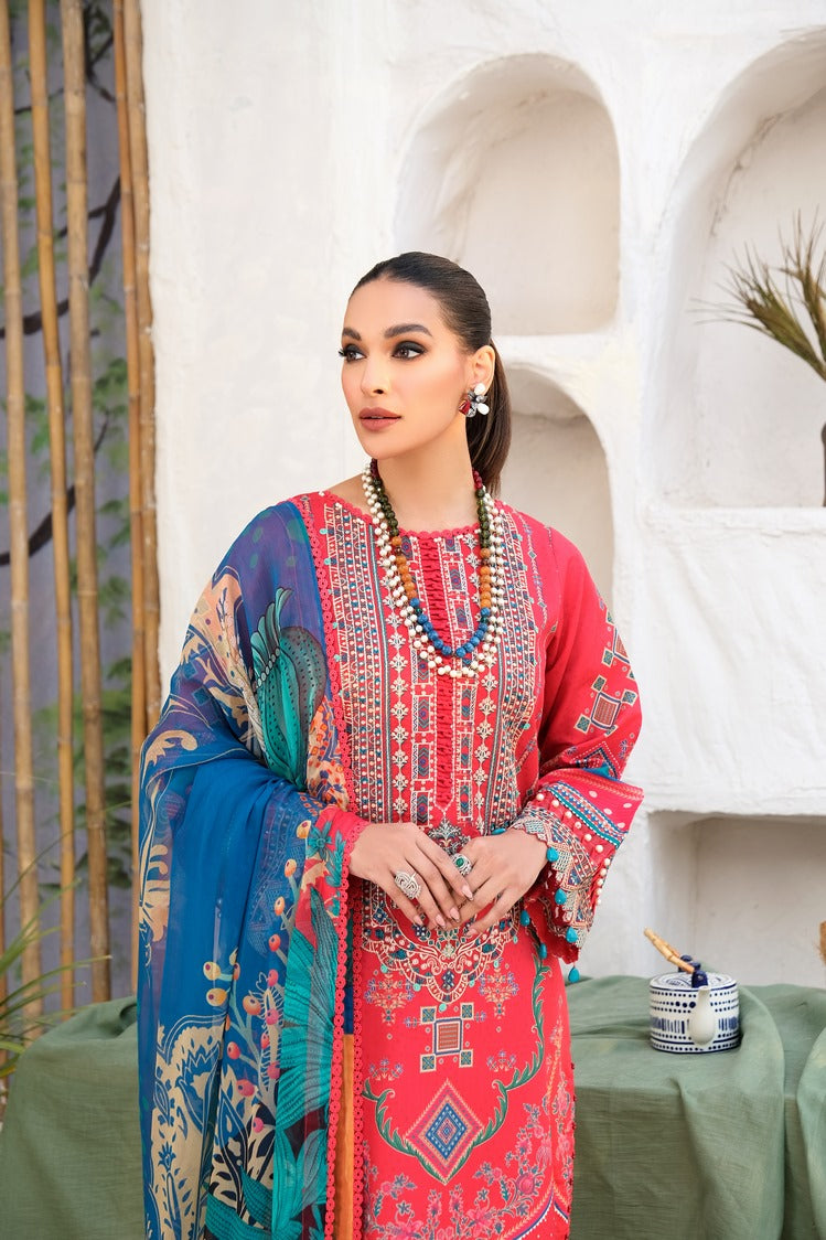 3-PC Unstitched Digital Printed Lawn Suit