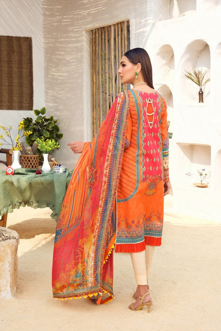 3-PC Unstitched Digital Printed Lawn Suit