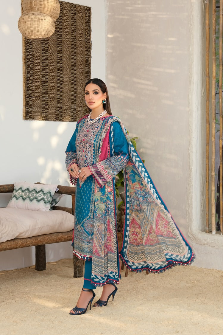 3-PC Unstitched Digital Printed Lawn Suit