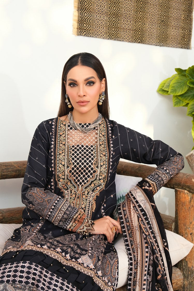 3-PC Unstitched Digital Printed Lawn Suit