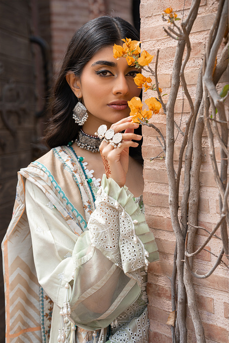 3-PC Unstitched Embroidered Lawn Suit