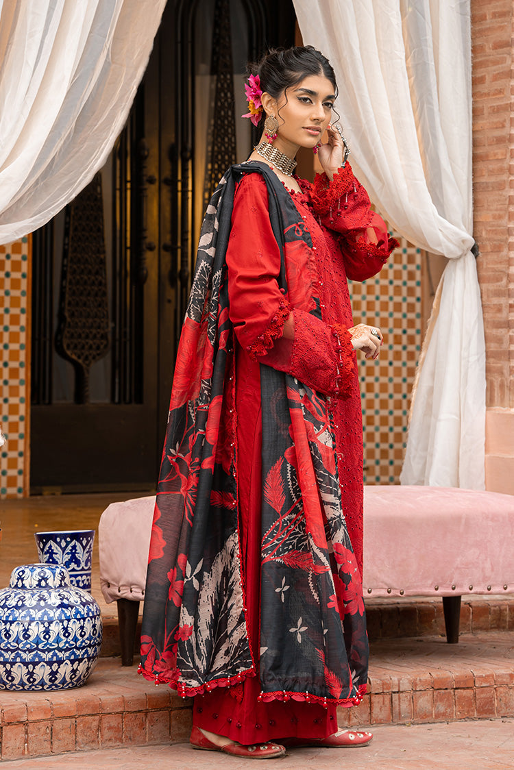 3-PC Unstitched Embroidered Lawn Suit