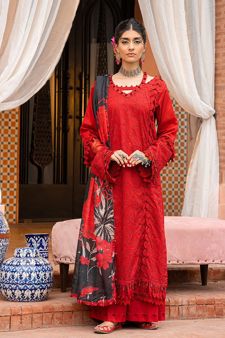 3-PC Unstitched Embroidered Lawn Suit