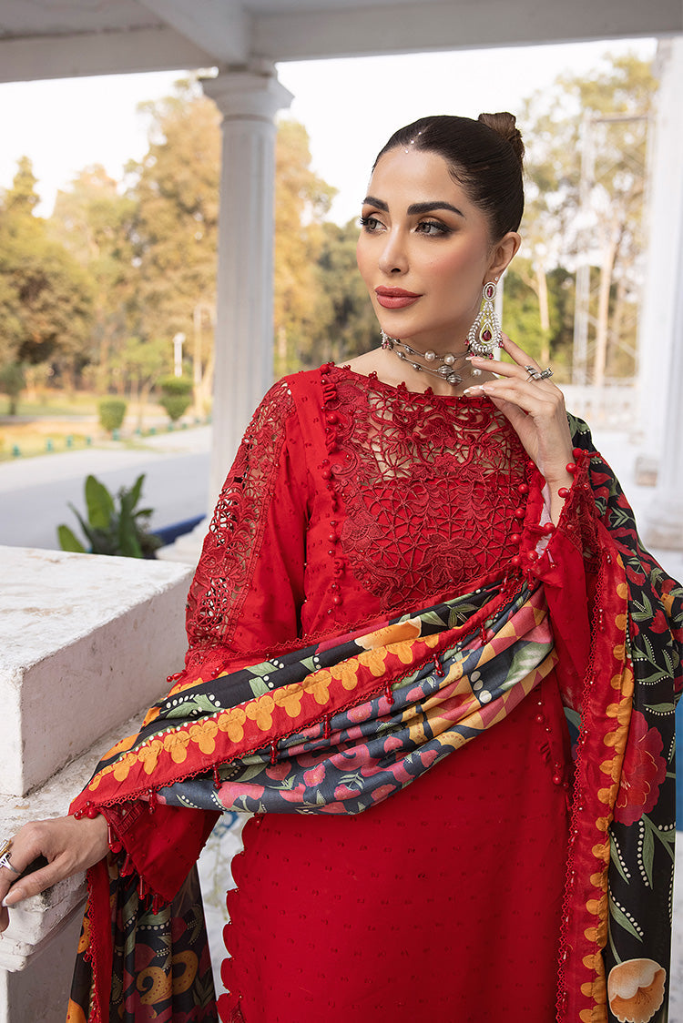 3-PC Unstitched Embroidered Lawn Suit