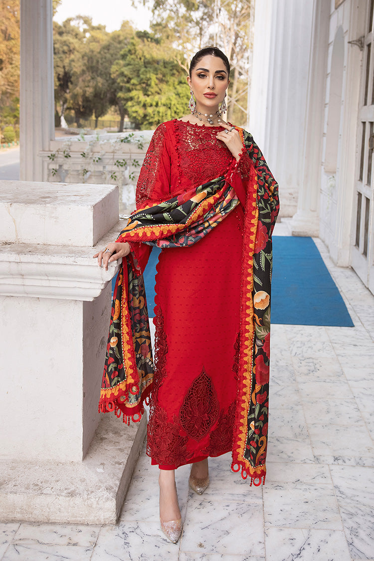 3-PC Unstitched Embroidered Lawn Suit