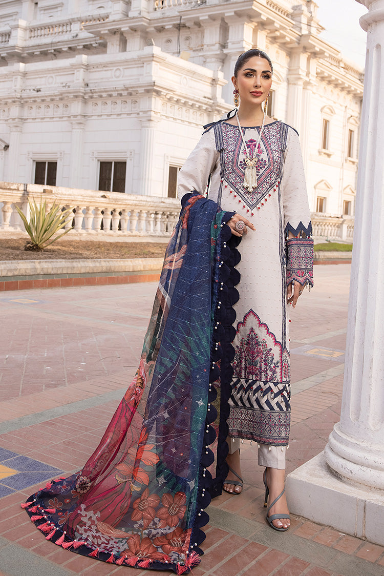 3-PC Unstitched Embroidered Lawn Suit