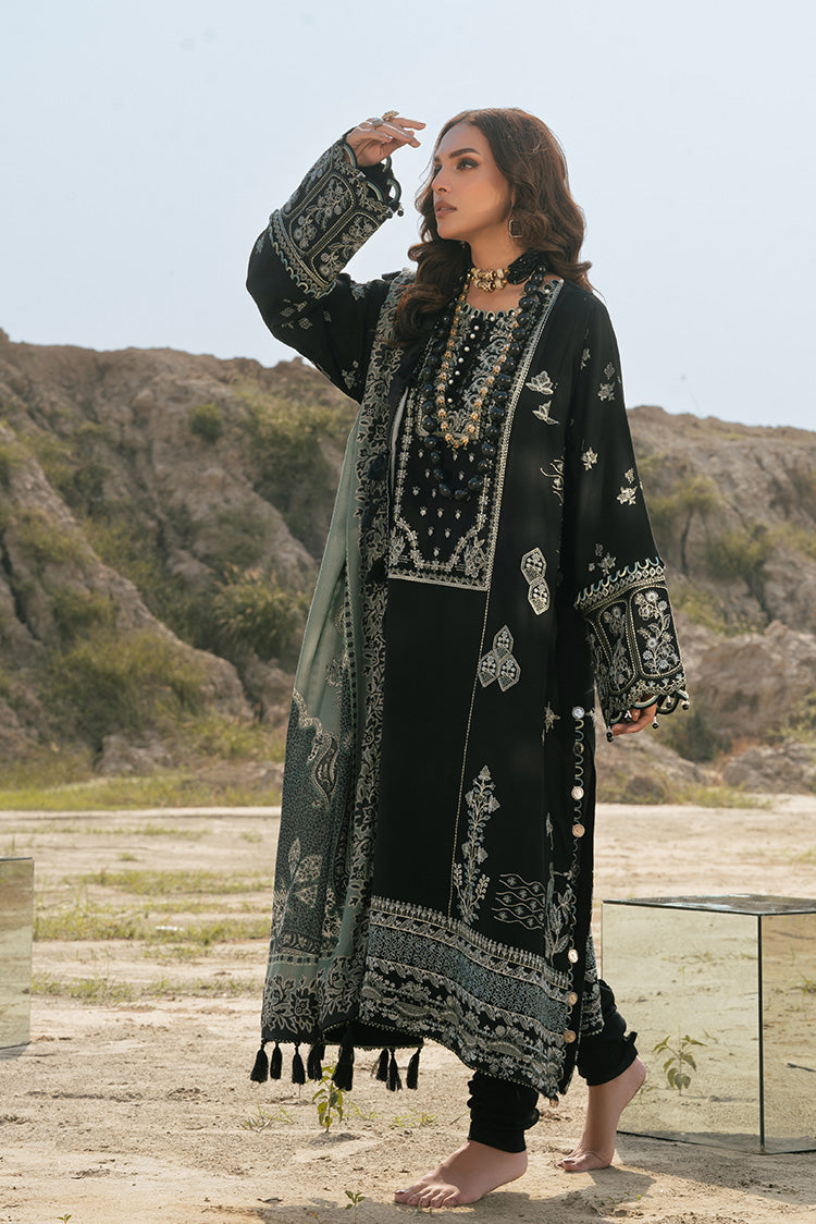 3-PC Unstitched Embroidered Jacquard Khaddar Suit