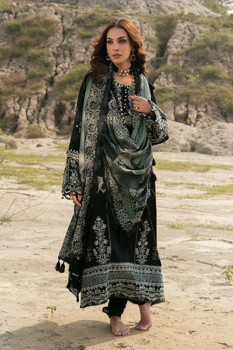 3-PC Unstitched Embroidered Jacquard Khaddar Suit