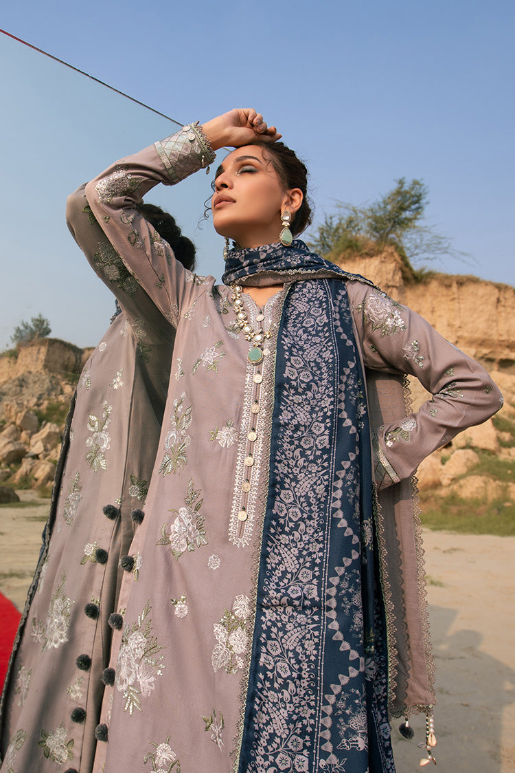 3-PC Unstitched Embroidered Jacquard Khaddar Suit