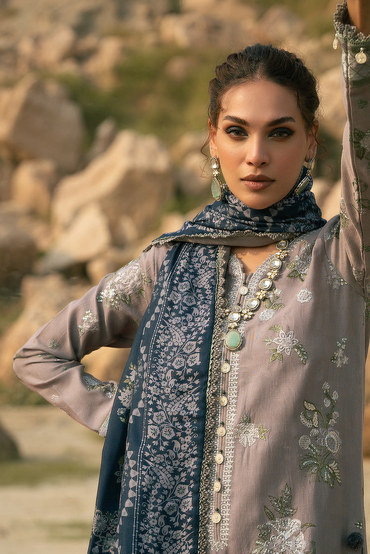 3-PC Unstitched Embroidered Jacquard Khaddar Suit