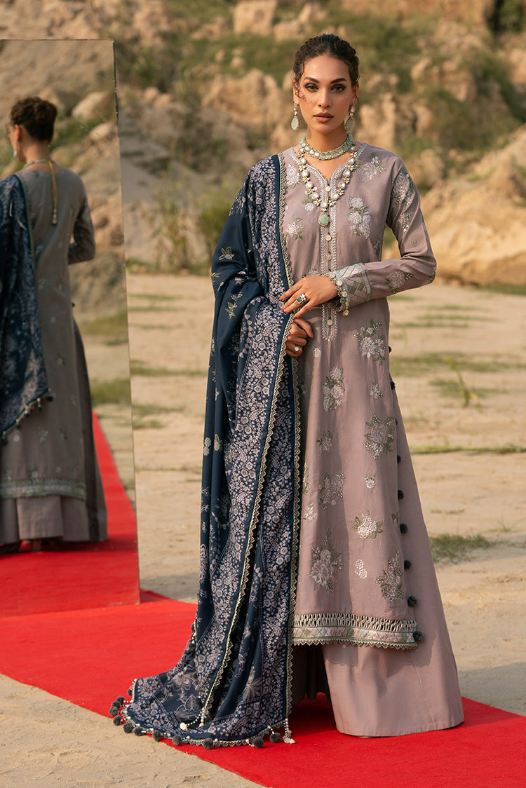 3-PC Unstitched Embroidered Jacquard Khaddar Suit