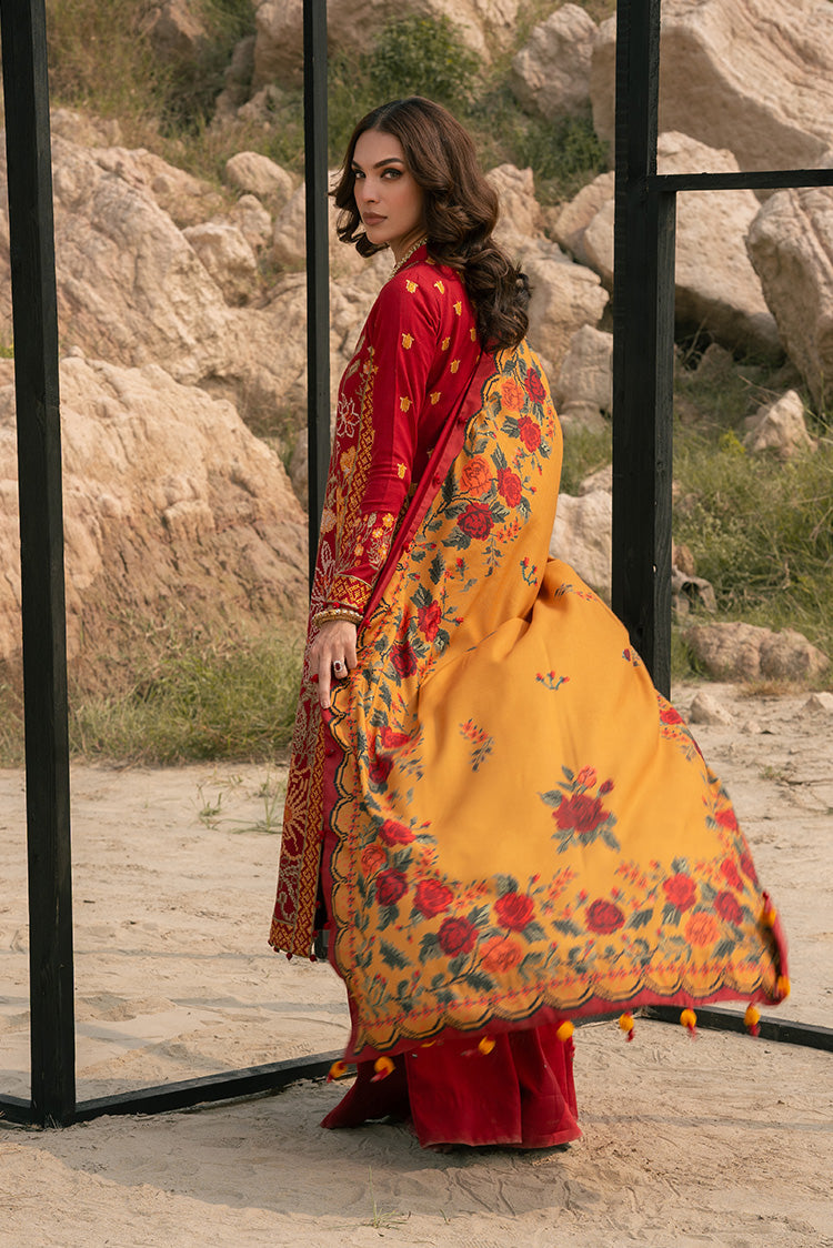 3-PC Unstitched Embroidered Jacquard Khaddar Suit