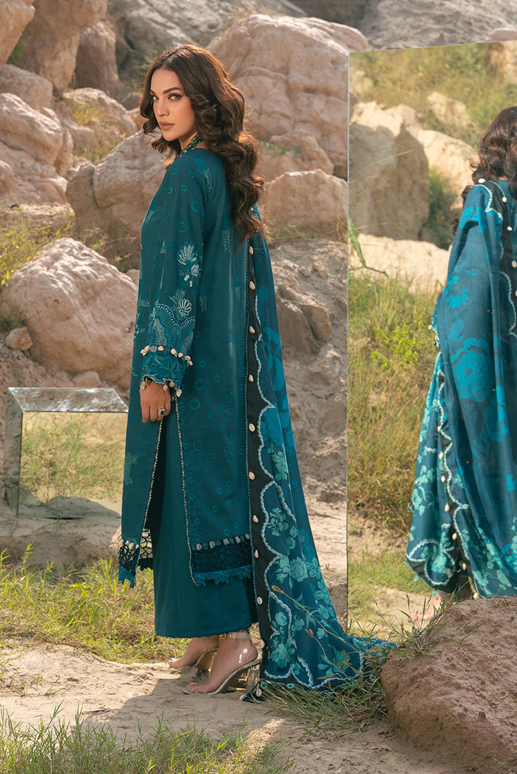 3-PC Unstitched Embroidered Jacquard Khaddar Suit