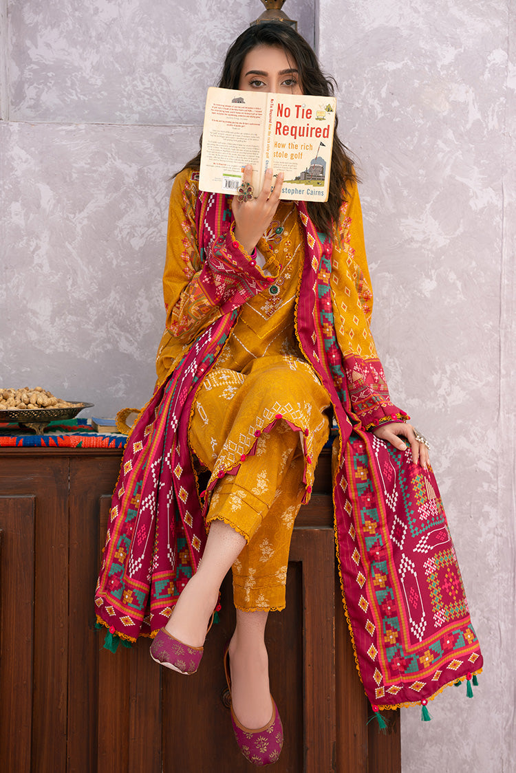 3-PC Unstitched Digital Printed Viscose Suit