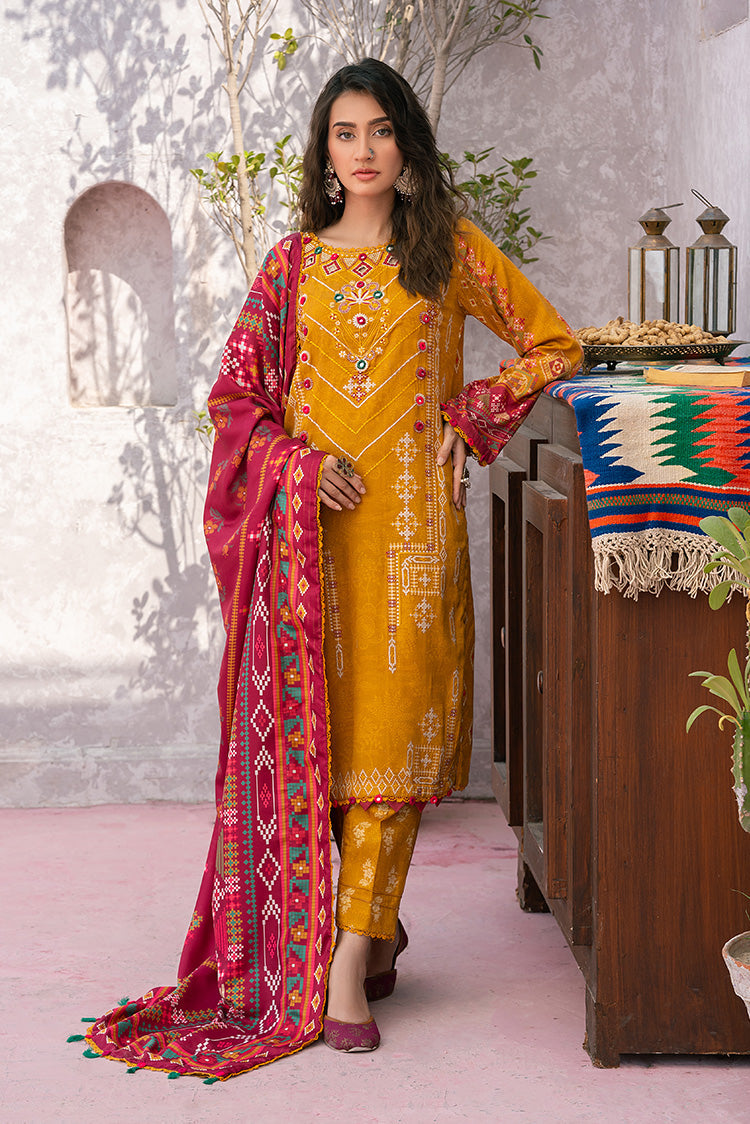 3-PC Unstitched Digital Printed Viscose Suit