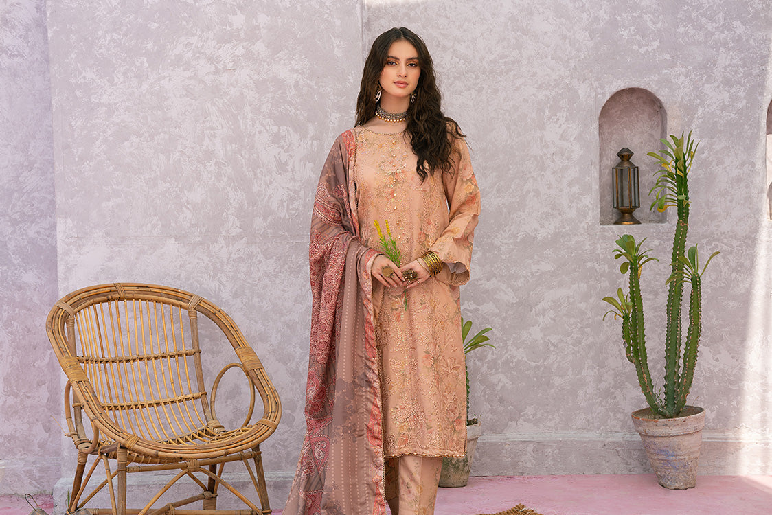 3-PC Unstitched Digital Printed Viscose Suit