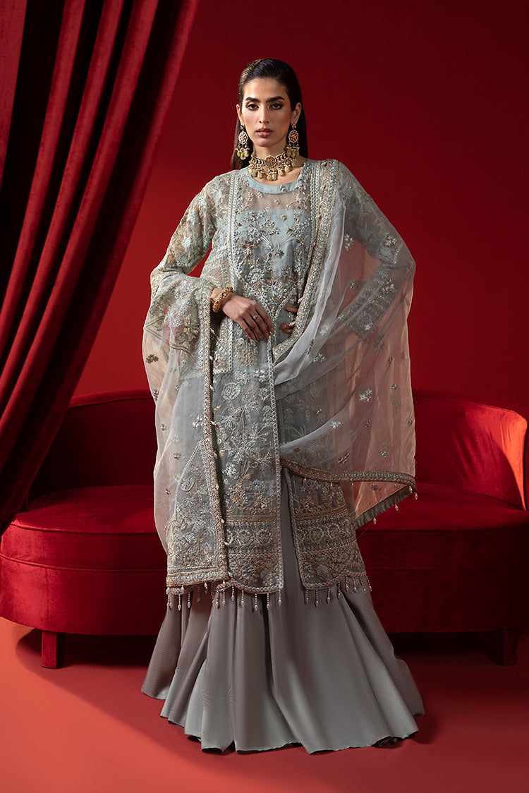 3-PC Unstitched Fancy Embroidered Organza Suit