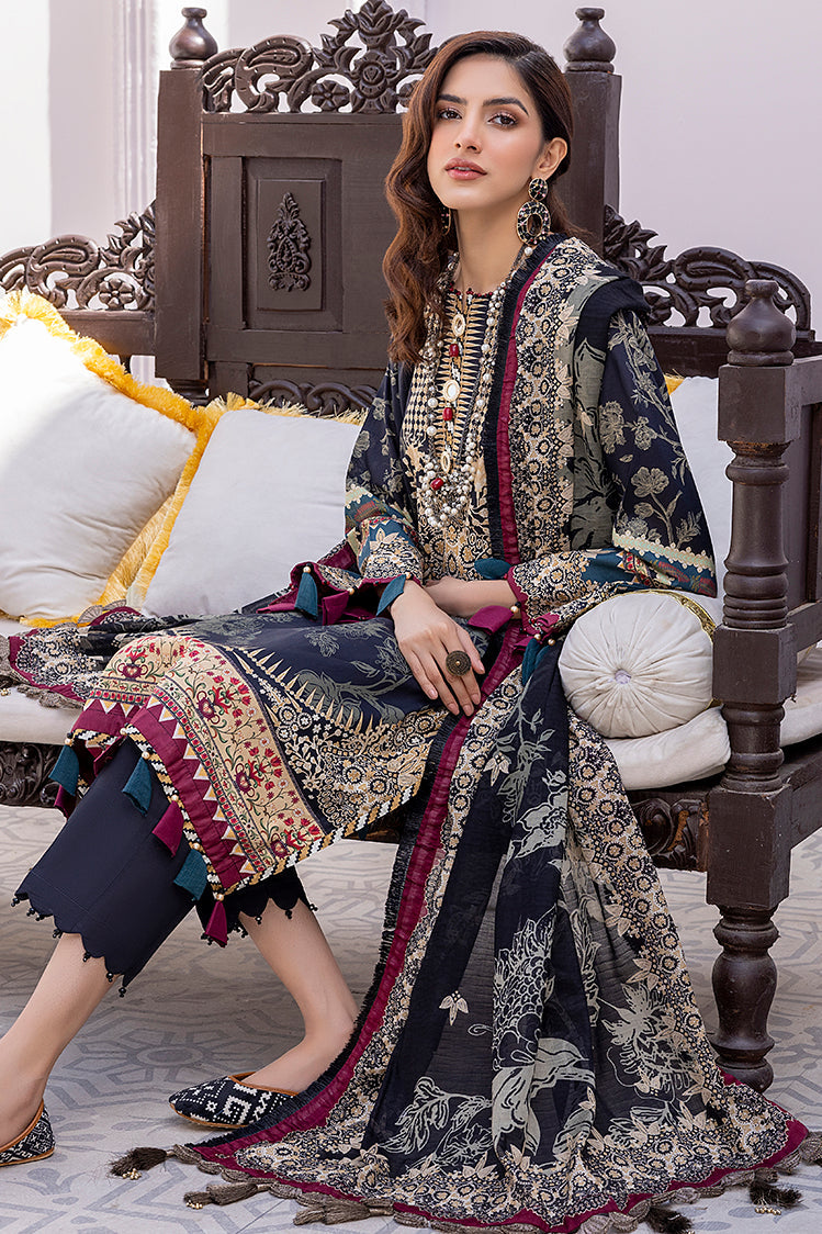 3-PC Unstitched Digital Printed Lawn Suit