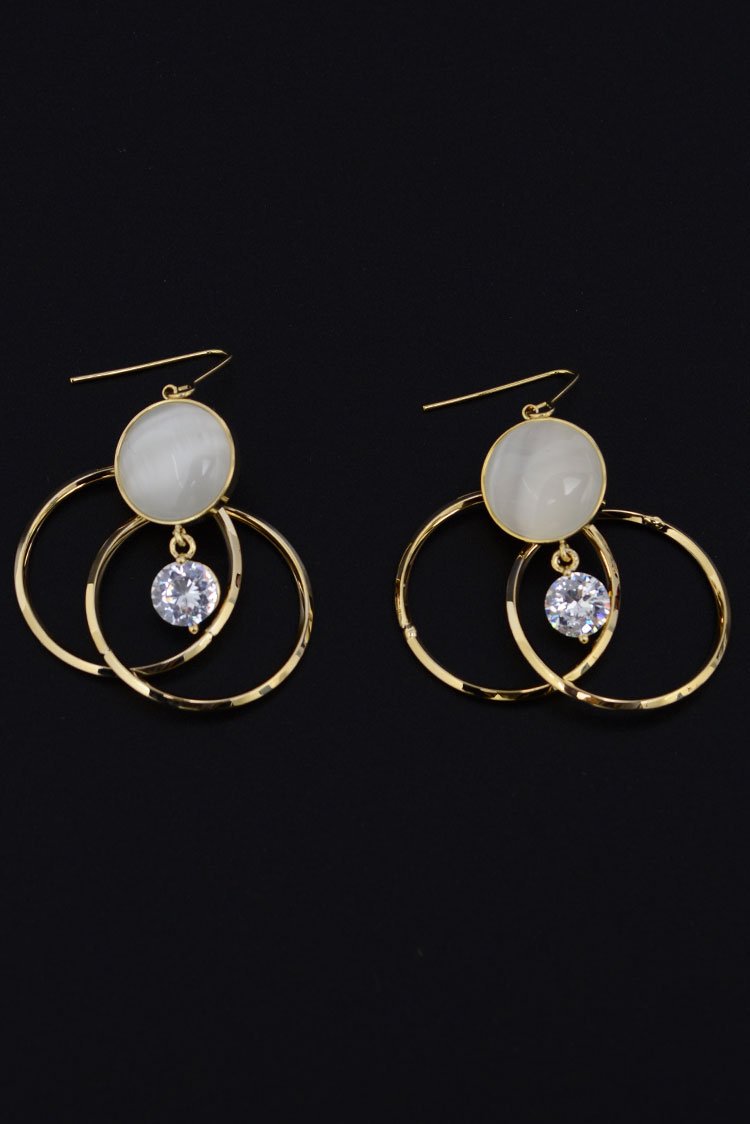 Round Pearl Earings