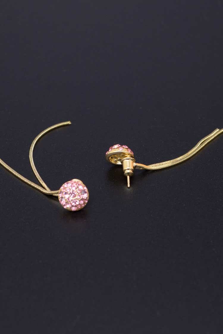 Round Shape Chain Drop Earring