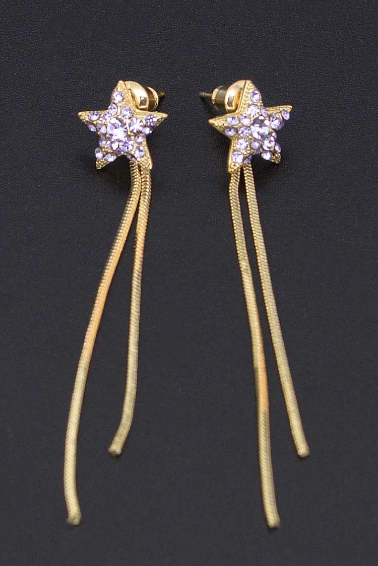 Star Shape Chain Drop Earring