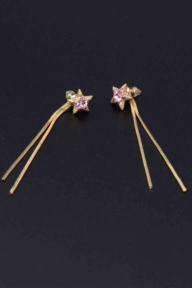 Star Shape Chain Drop Earring